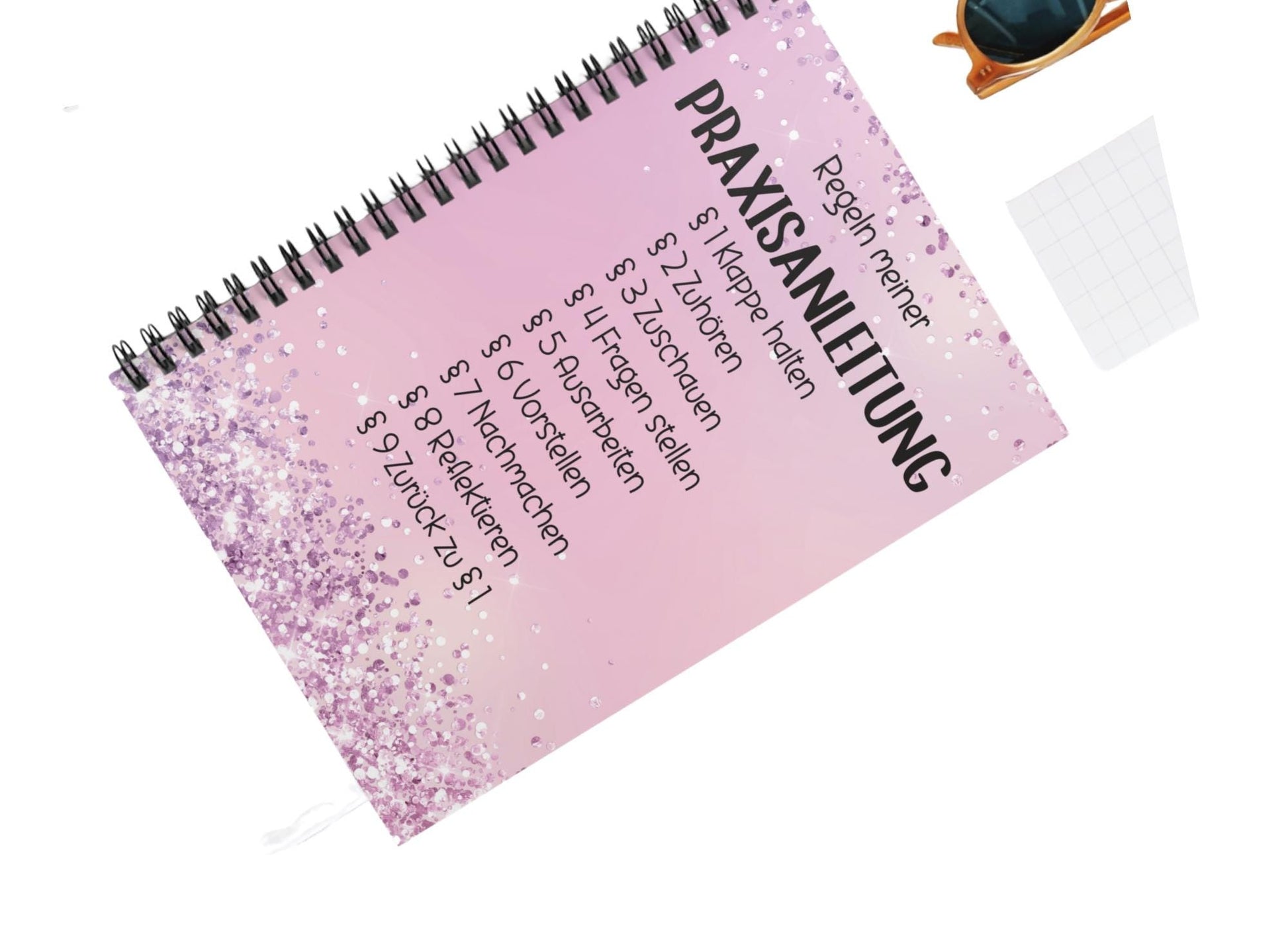 Spiral Notizbuch 6x8 Zoll für Pflegeberufe, robustes Design, 118 Seiten für Notizen und Reflexionen