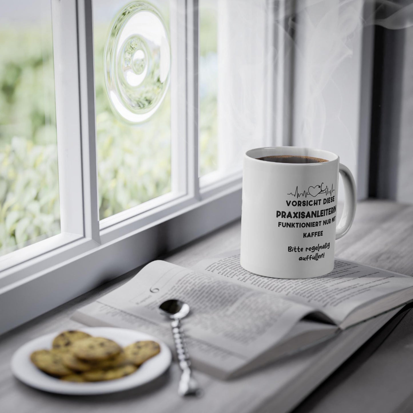 Personalisierbare Praxisanleiterin-Tasse | Diese Praxisanleiterin funktioniert nur mit Kaffee | Geschenk Praxisanleiterin – Tasse. Handgefertigte, personalisierte Produkte von kreativ-multifaktur.com – Kreative Geschenkideen.