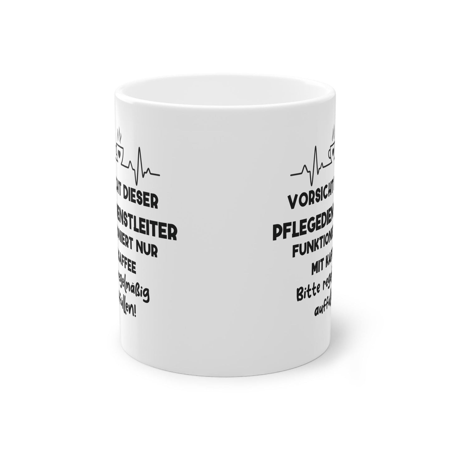 Personalisierbare Pflegedienstleiter Tasse | Cheftasse | Bürotasse | Kollegen Geschenk | Dieser PDL funktioniert nur mit Kaffee | – . Handgefertigte, personalisierte Produkte von kreativ-multifaktur.com – Kreative Geschenkideen.