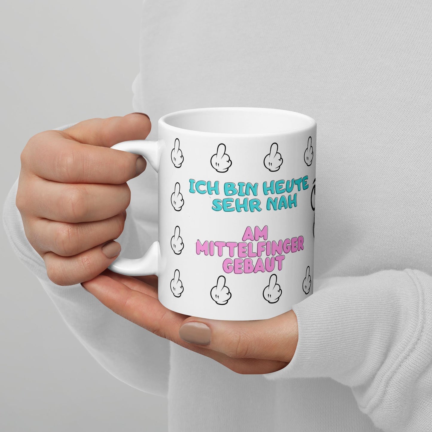 Mittelfinger-Tasse – Lustiger Kaffeebecher mit Personalisierung – Tasse. Handgefertigte, personalisierte Produkte von kreativ-multifaktur.com – Kreative Geschenkideen.