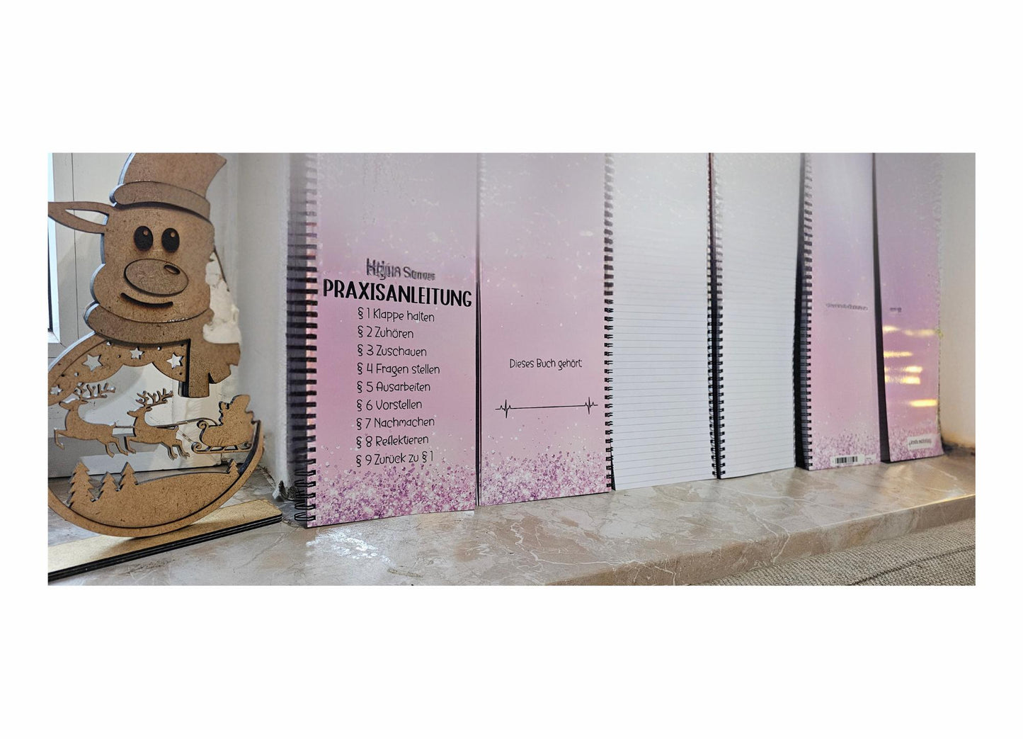 Spiral Notizbuch für Praxisanleiter – 118 Seiten, 6x8 Zoll  | Geschenkidee für Praxisanleiter – Notizbuch. Handgefertigte, personalisierte Produkte von kreativ-multifaktur.com – Kreative Geschenkideen.